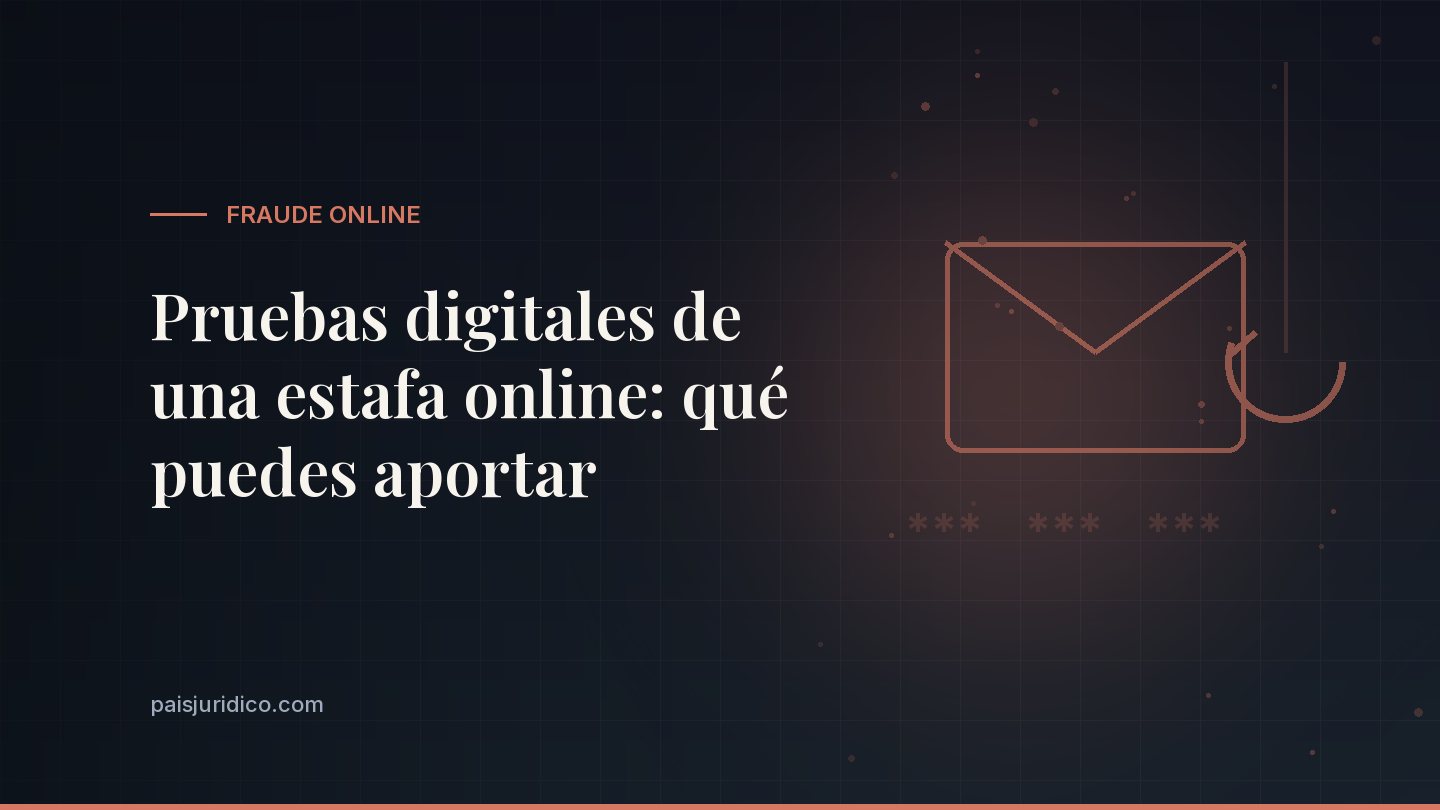 Pruebas digitales de una estafa online: qué puedes aportar