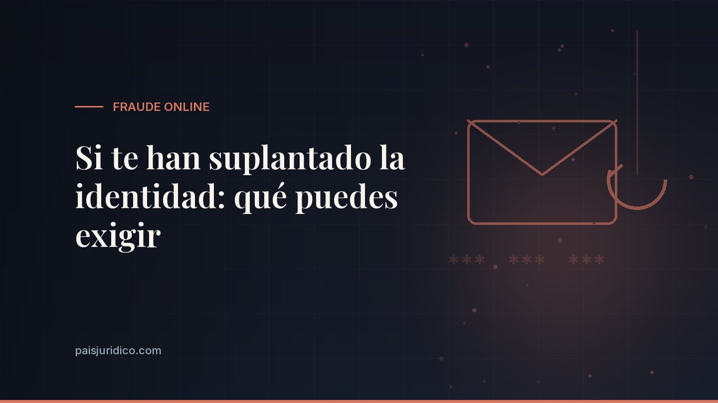 Si te han suplantado la identidad: qué puedes exigir