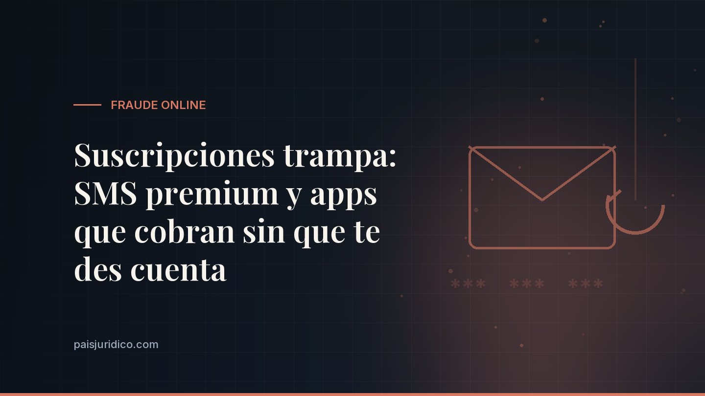 Suscripciones trampa: SMS premium y apps que cobran sin que te des cuenta